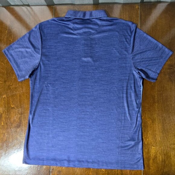 PGA Tour Mens XL Pro Series Blue Performance Polo Shirt Soft Golf Fade Geo Print - Picture 3 of 10